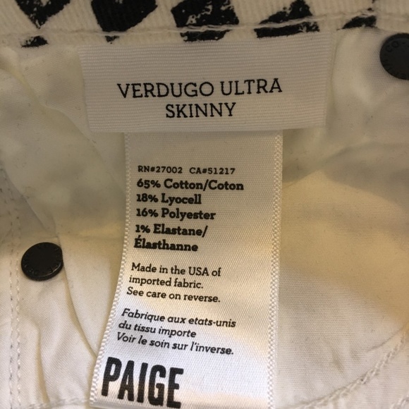 PAIGE - Diamond Checkerboard Print Verdugo Ultra Skinny Jeans - Picture 6 of 6